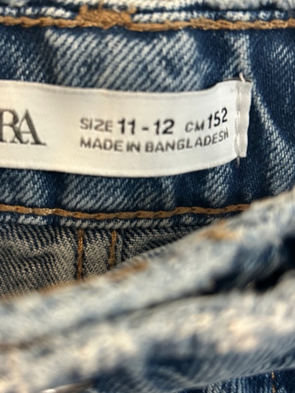 Zara Girls Kids Wide-Leg Denim Jeans in Blue - back to school - size 11/12 - Picture 3 of 8